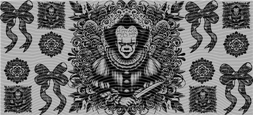 16oz black and white-B 36